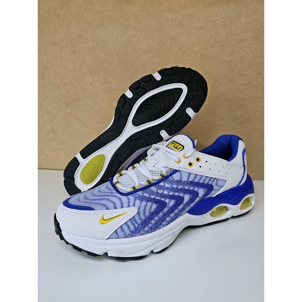 Nike Air Max Tailwind White Yellow Blue Running Shoes DQ0296 100 Sz 7Y  Wmms 8.5